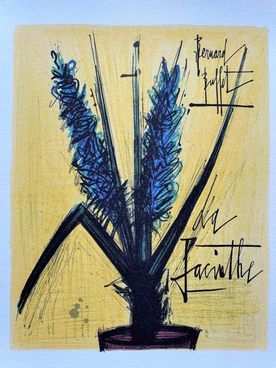 BUFFET Bernard (d’après ) (1928 - 1999) Lithographie"LA JACINTHE"Signée dans la &hellip;