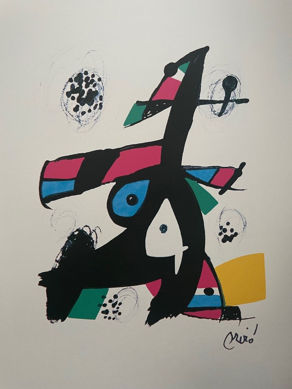 MIRO Joan (d'aprés) (1893 - 1983) Print "WITHOUT TITLE "Signed in the plate in t&hellip;