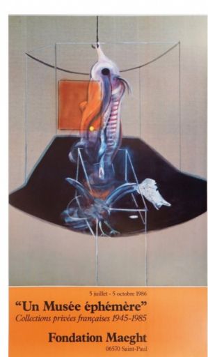 BACON FRANCIS (1909-1992) 海报 "肉类和鸟类"，当时的原创海报。1986年为弗朗西斯-培根的展览制作的。77x45厘米。我们可以通过C&hellip;