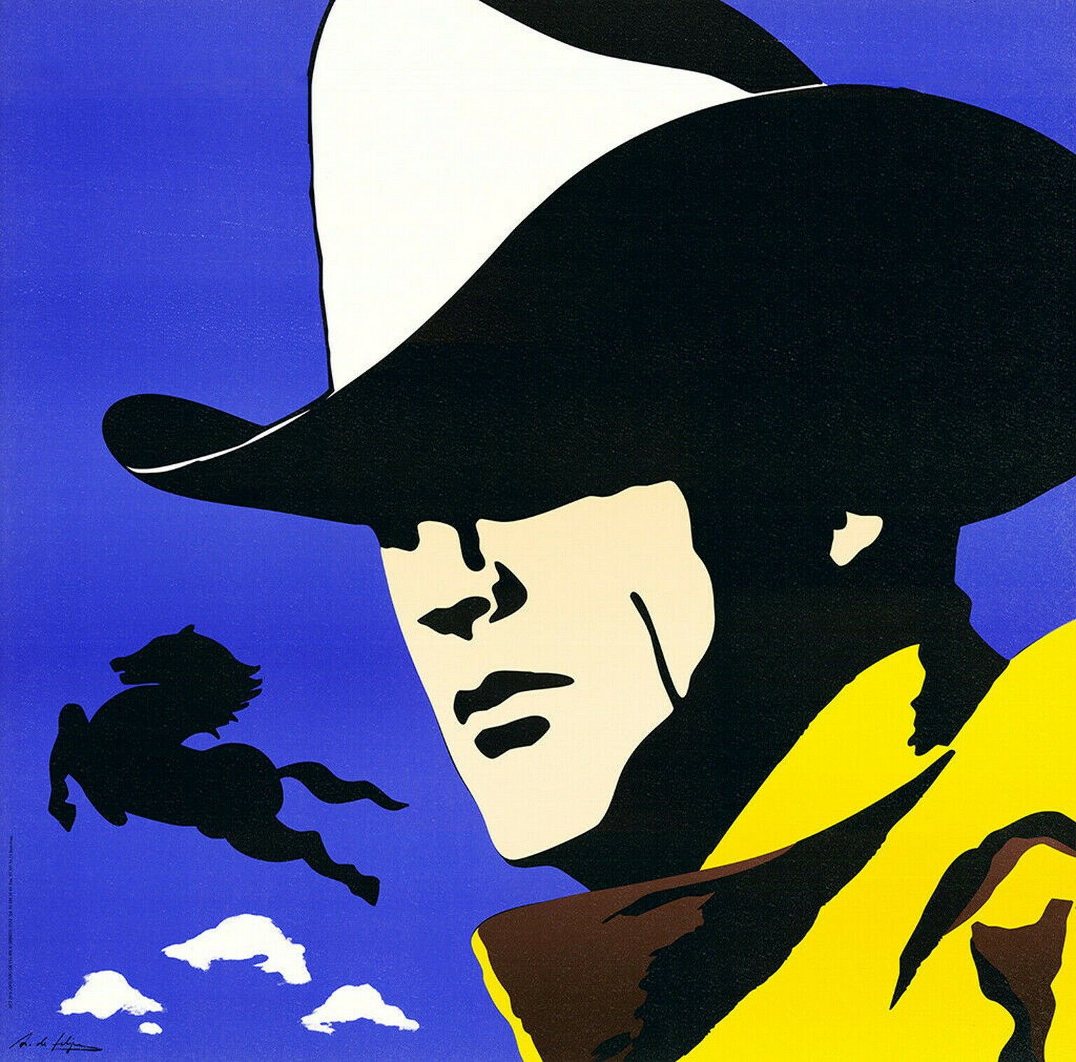 DE FELIPE Antonio ( 1965 - ) Serigrafía "COW-BOY "Firmada en la esquina inferior&hellip;