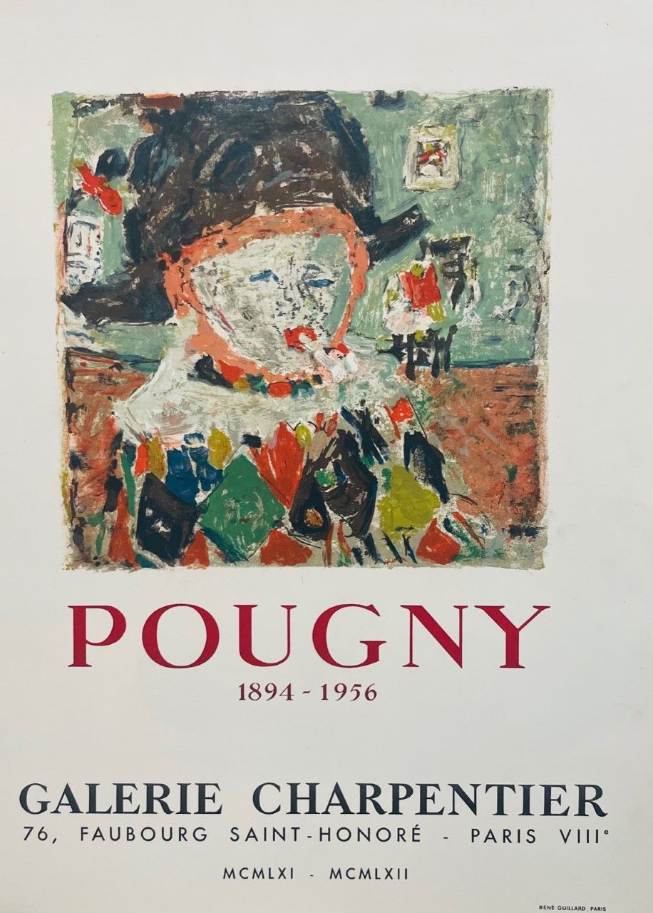 POUGNY Jean (1892 - 1956) Lithographie"ARLEQUIN"D'aprés une oeuvre de l'artiste,&hellip;
