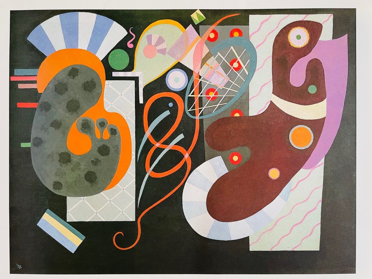 KANDINSKY Wassily (1866 - 1944) Lithography "COMPOSITION" Monogrammed in the pla&hellip;