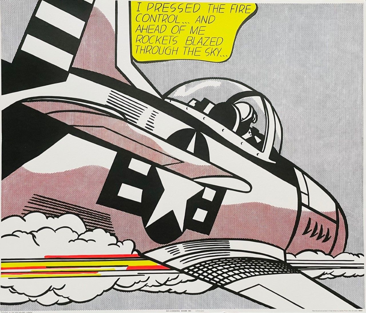 LICHTENSTEIN Roy (1923 - 1997) Lithography "THE PILOT "From the artist's work of&hellip;