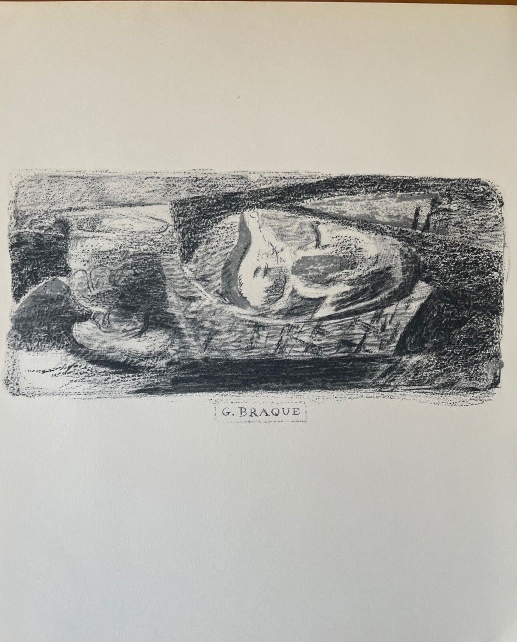 BRAQUE Georges (1882 - 1963) Lithography "WITHOUT TITLE "Signed in the stone in &hellip;