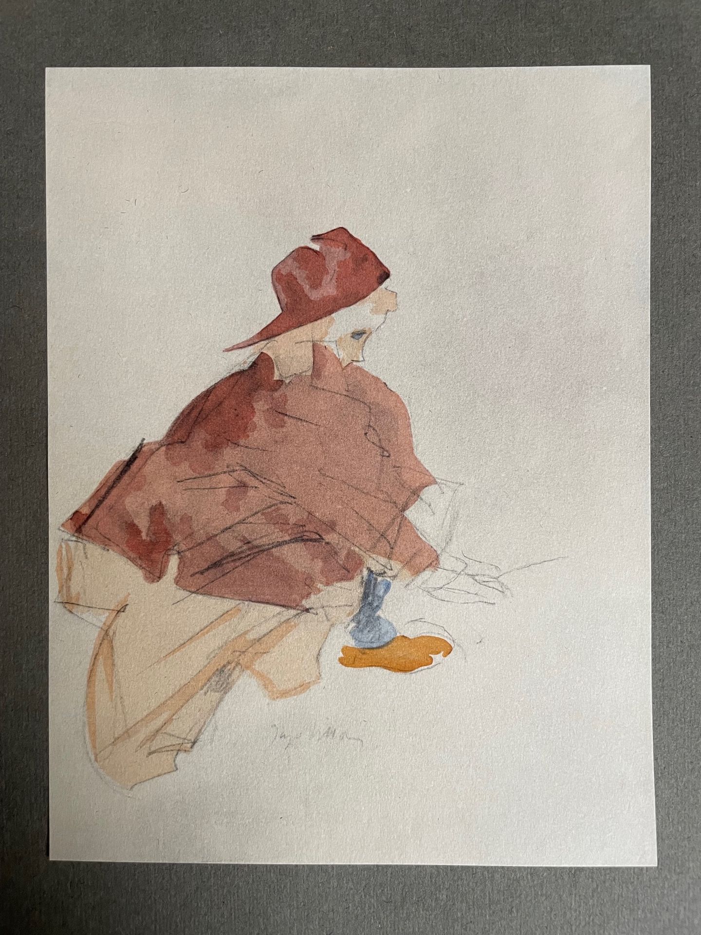 VILLON Jacques (1875 - 1963) Gravure"MADELEINE DUCHAMP AU TREPORT"Signée en bas &hellip;