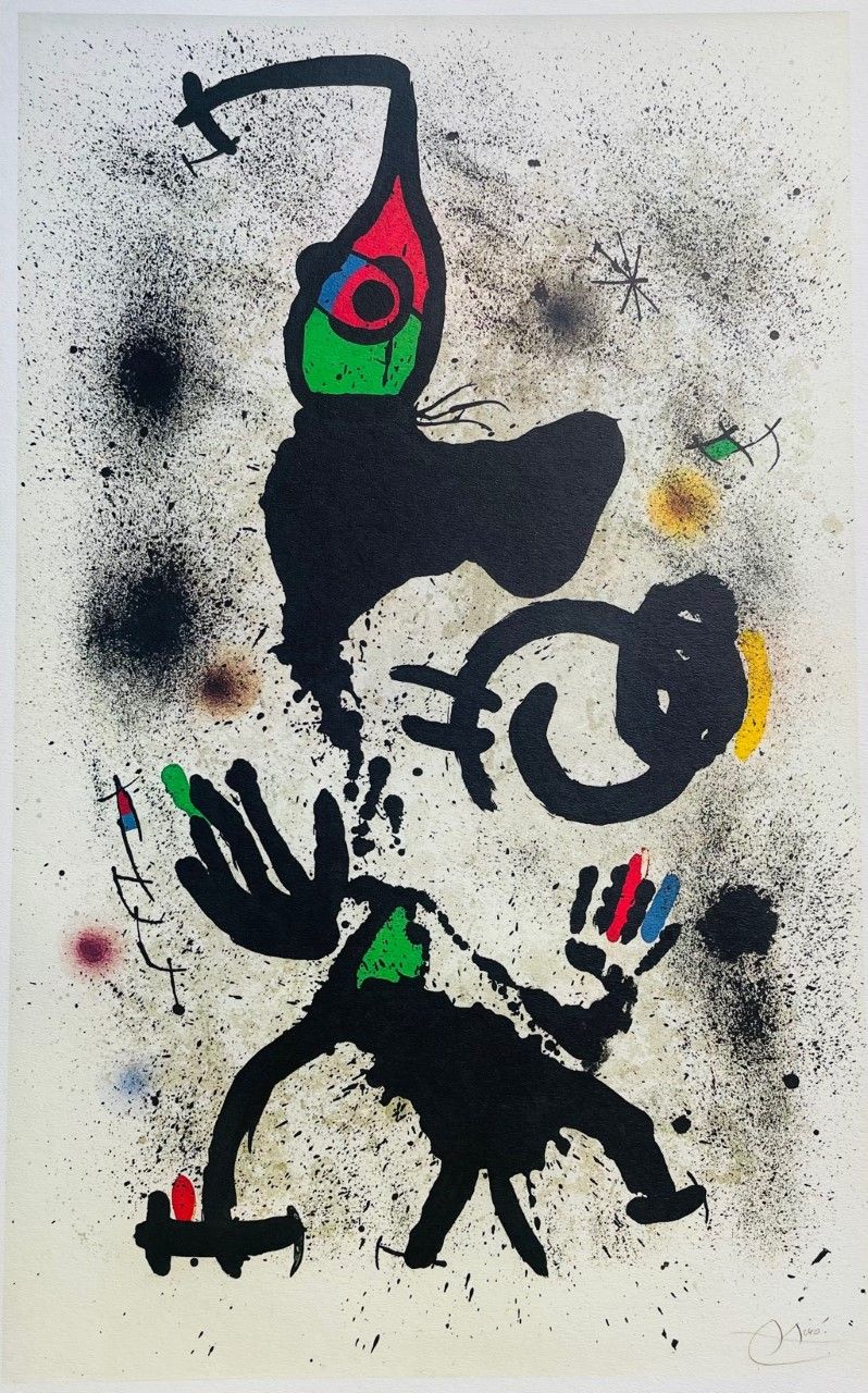MIRO Joan (d'aprés) (1893 - 1983) Lithography "COMPOSITION "Signed in the plate &hellip;