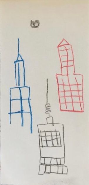 BASQUIAT JEAN MICHEL (1960-1988) 
SKYCRAPERS, Disegno originale su carta 22 cm x&hellip;