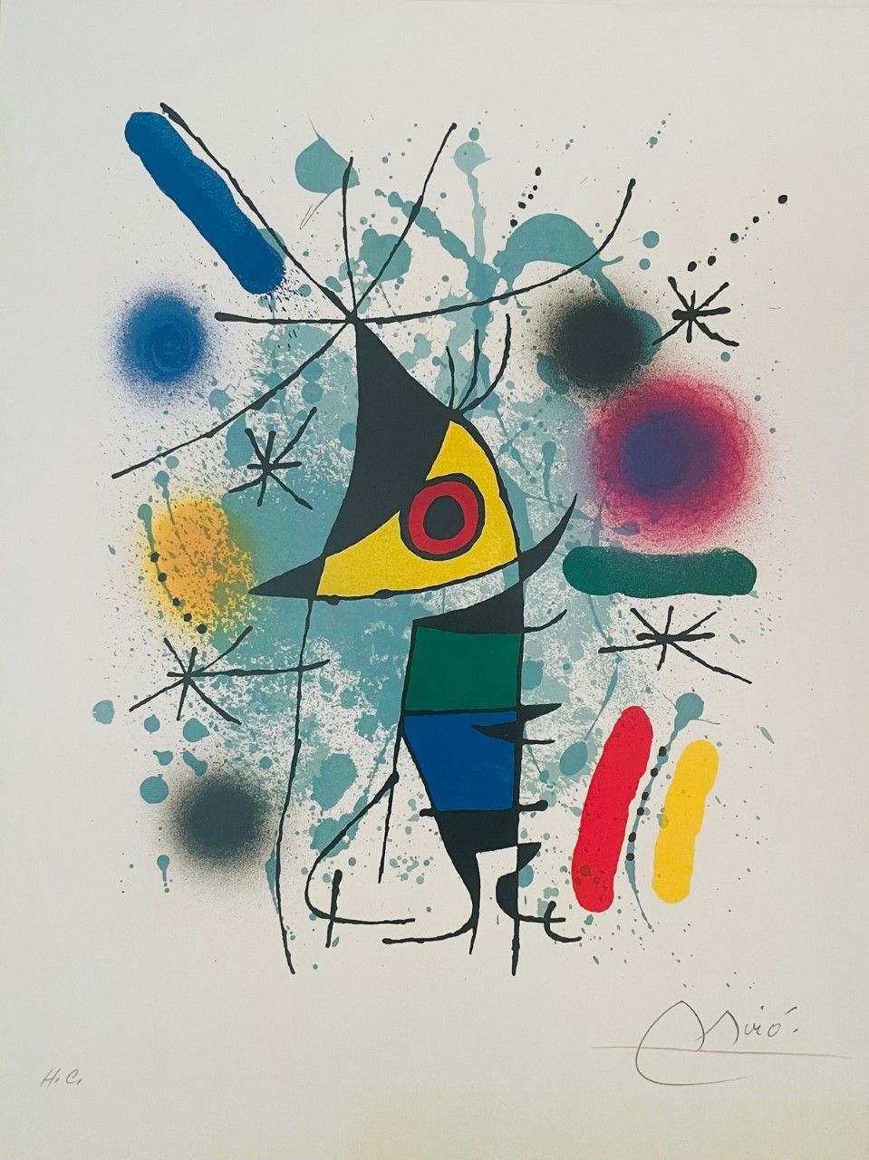 MIRO Joan (d'aprés) (1893 - 1983) Print "COMPOSITION "Signed in the plate in the&hellip;