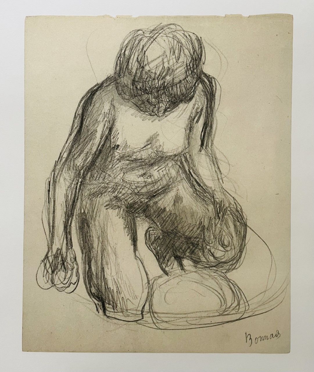Null BONNARD Pierre (1867 - 1947). Lithographie"NU"Signée dans la pierre en bas &hellip;