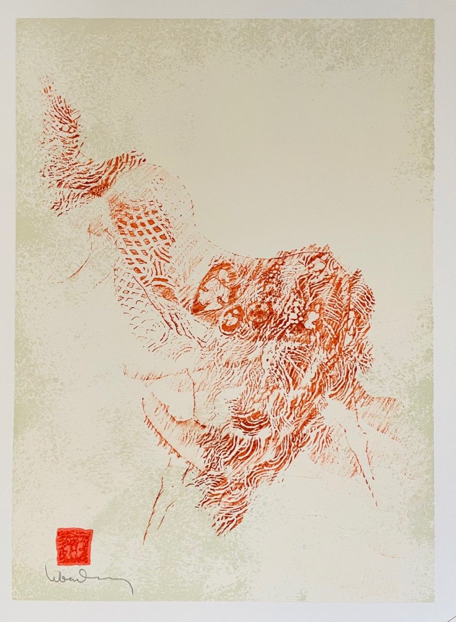Null 勒巴当（1921 - ）。 石版画 "无标题"，右下方有铅笔签名，有艺术家工作室的印章。纸张格式：51x38cm,格式：47x34cm.我们可以通过C&hellip;