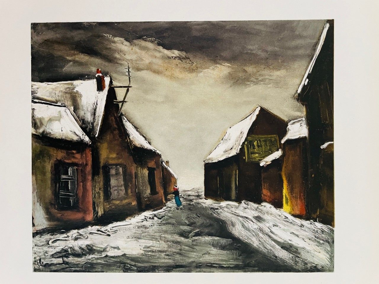 Null VLAMINCK Maurice de (1876 - 1958). Lithographie"SOUS LA NEIGE"Signée en bas&hellip;