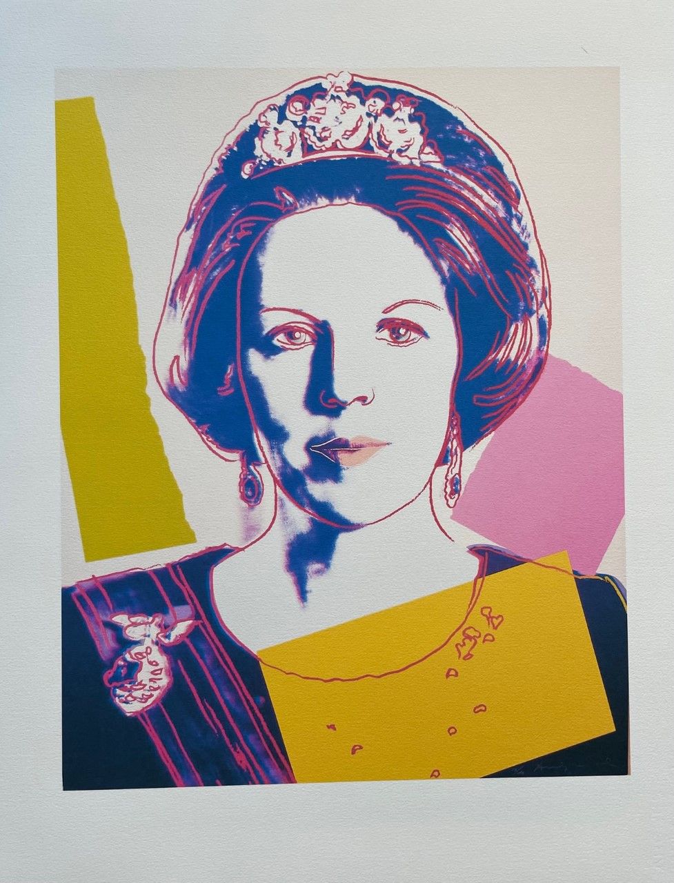 Null WARHOL Andy (after) (1928 - 1987). Print "THE QUEEN BEATRIX "After the arti&hellip;