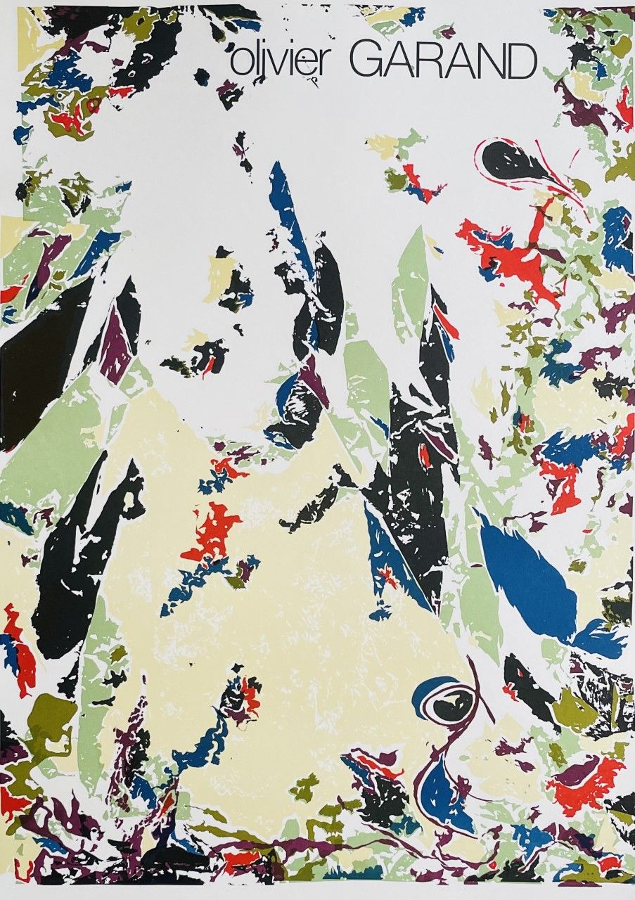 GARAND Olivier ( 1954 - ) 石版画 "组合 "来自艺术家的作品。1982年为艺术家的展览出版的石版画海报，格式：66.5x48cm。 我&hellip;