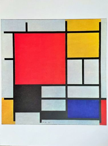 MONDRIAN PIET (1872 - 1944) Print "COMPOSITION "Monogrammed in the stone in the &hellip;