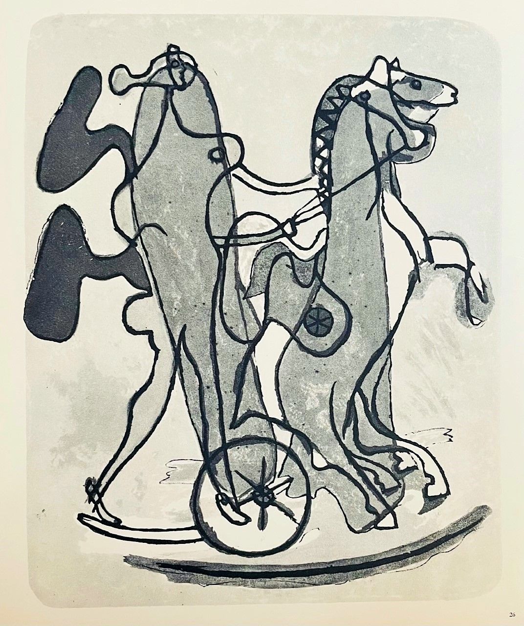 BRAQUE Georges (1882 - 1963) Heliogravure "ATHENA "是艺术家1932年的作品之后。在一张牛皮纸上。纸张尺寸：3&hellip;