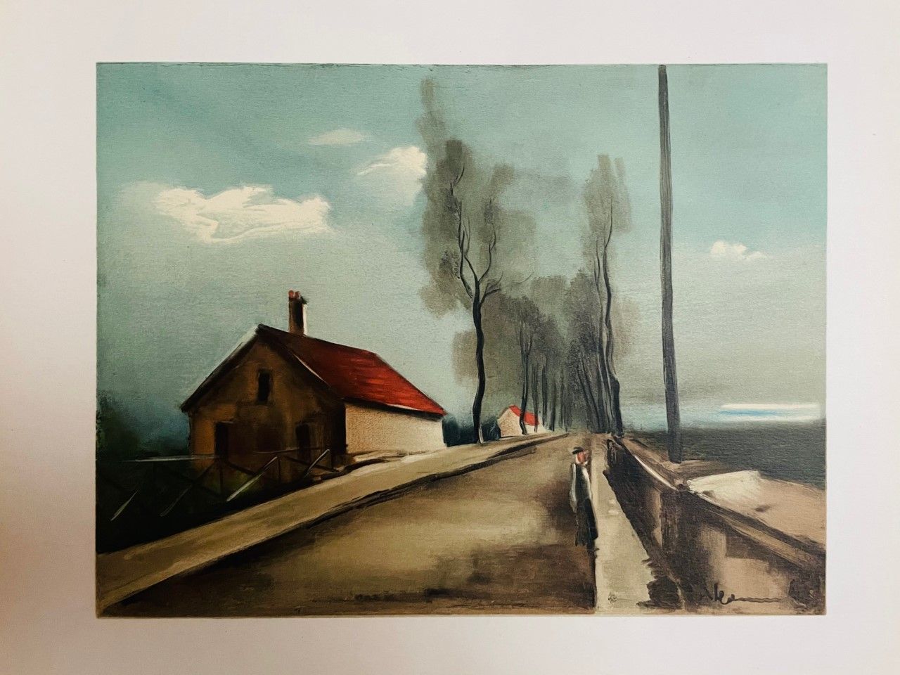 DE VLAMINCK Maurice (1876 - 1958) Lithograph "THE ROAD" Signed in the lower left&hellip;