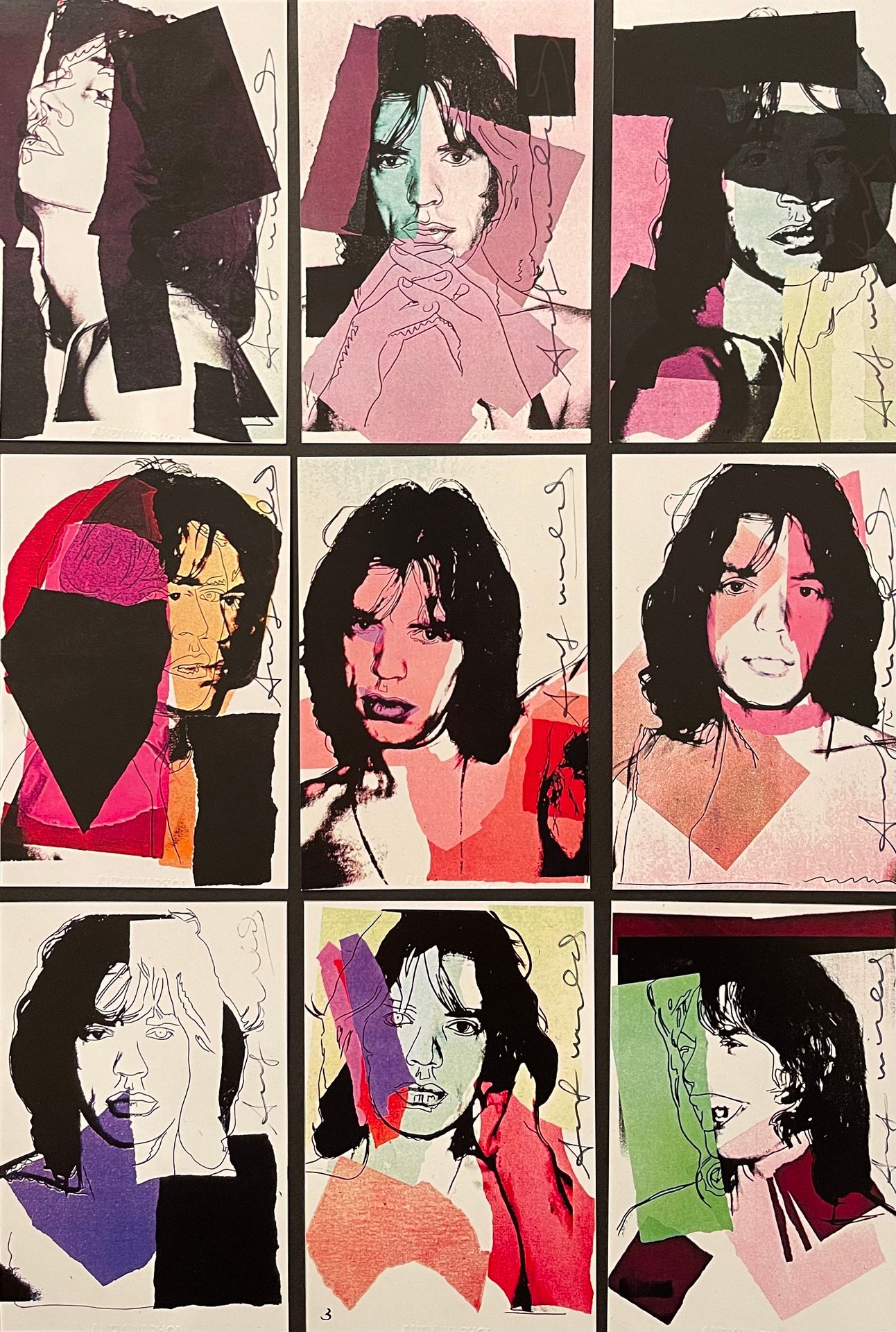 Andy Warhol (Attr.) Raro portafolio de 10 serigrafías de Mick Jagger firmadas a &hellip;