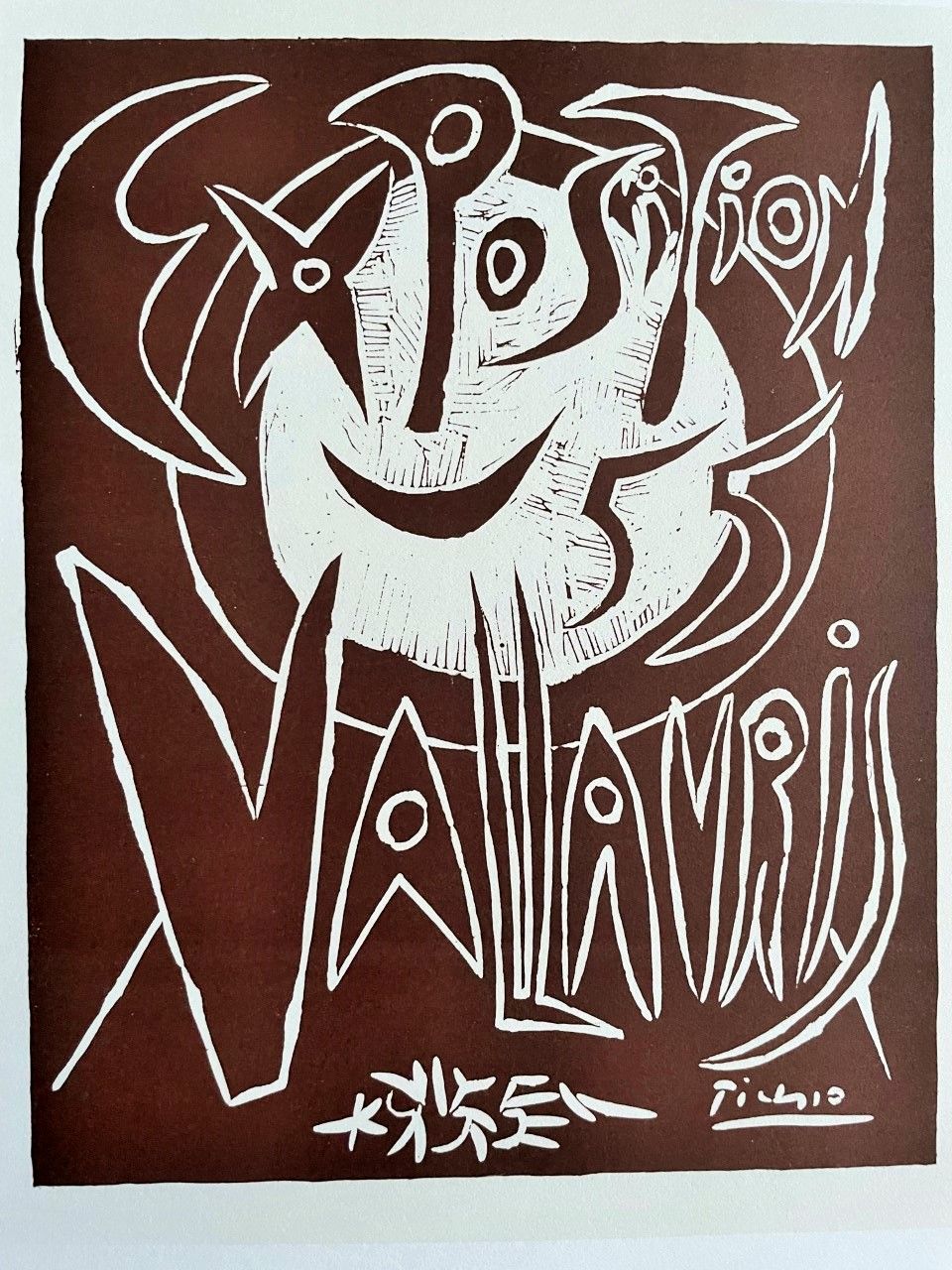 PICASSO Pablo (d'aprés) (1881 - 1973) Lithographie"EXPOSITION VALLAURIS III"Sign&hellip;