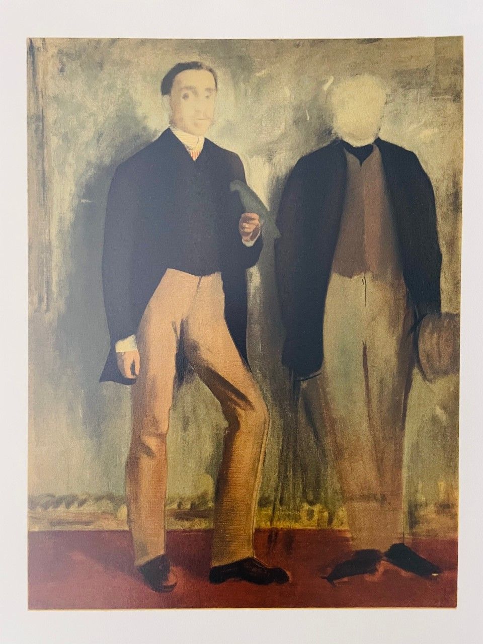 DEGAS Edgar ( d'aprés ) (1834-1917) Lithographie "LES DEUX HOMMES "Nach einem We&hellip;