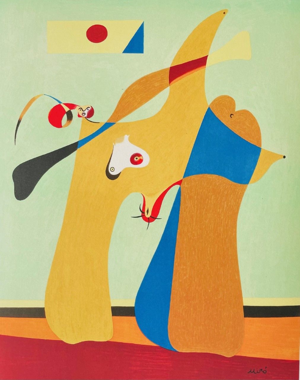MIRO Joan (d'après) (1893 - 1983) Print "COMPOSITION "Signed in the stone at the&hellip;