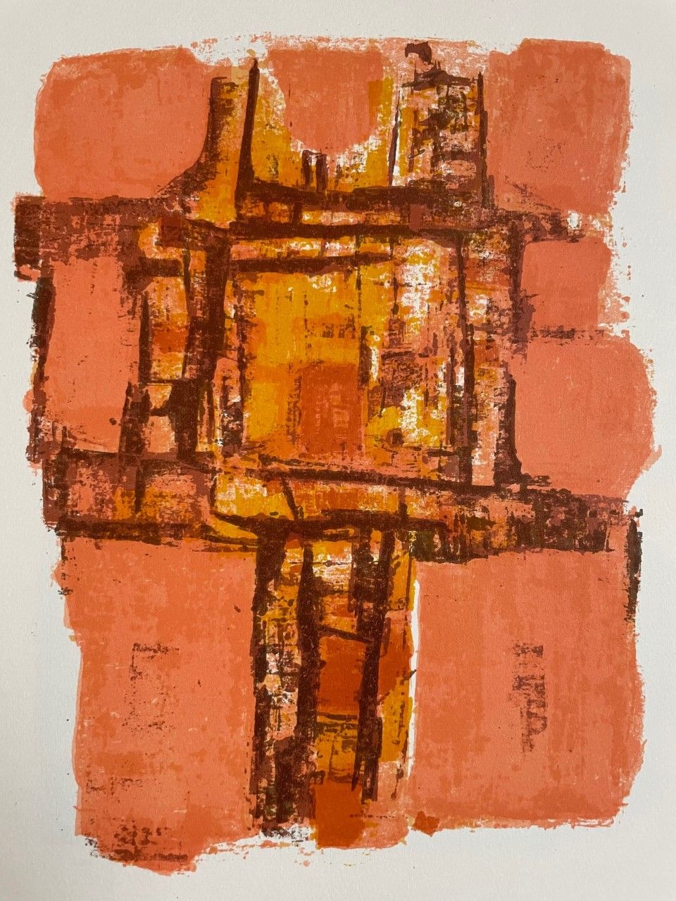 PELAYO Orlando ( 1920 - 1990 ) 石版画 "组合 "来自艺术家的作品，石版画的颜色是从1962年出版的艺术家的对开本中提取的，由An&hellip;