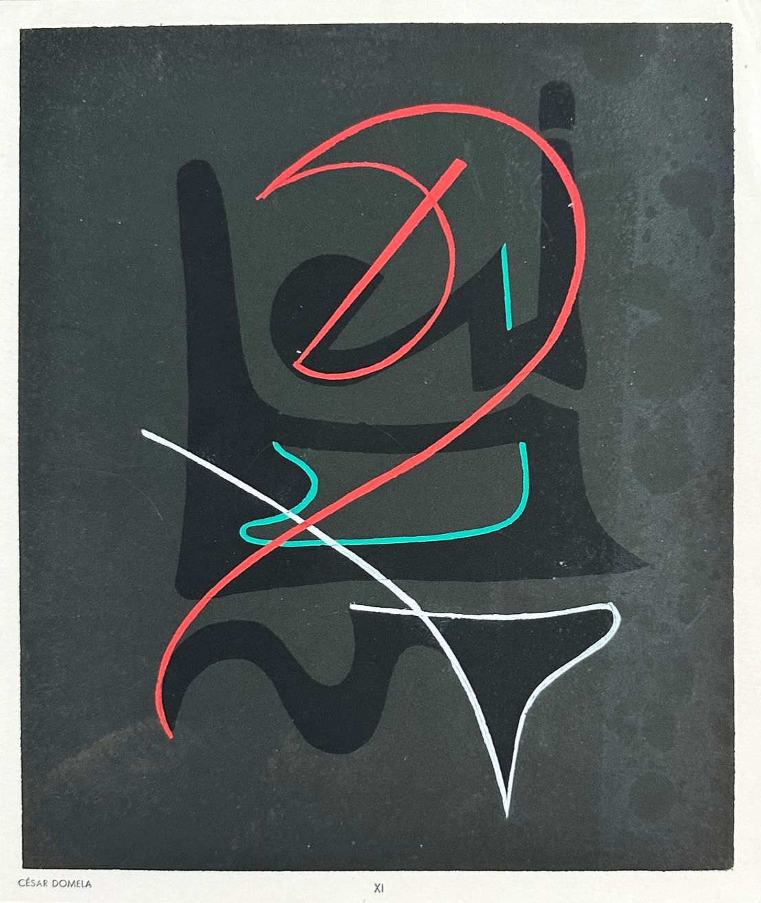 DOMELA César (1900 - 1992) Print"COMPOSITION"Épreuve en couleurs d'après l'œuvre&hellip;