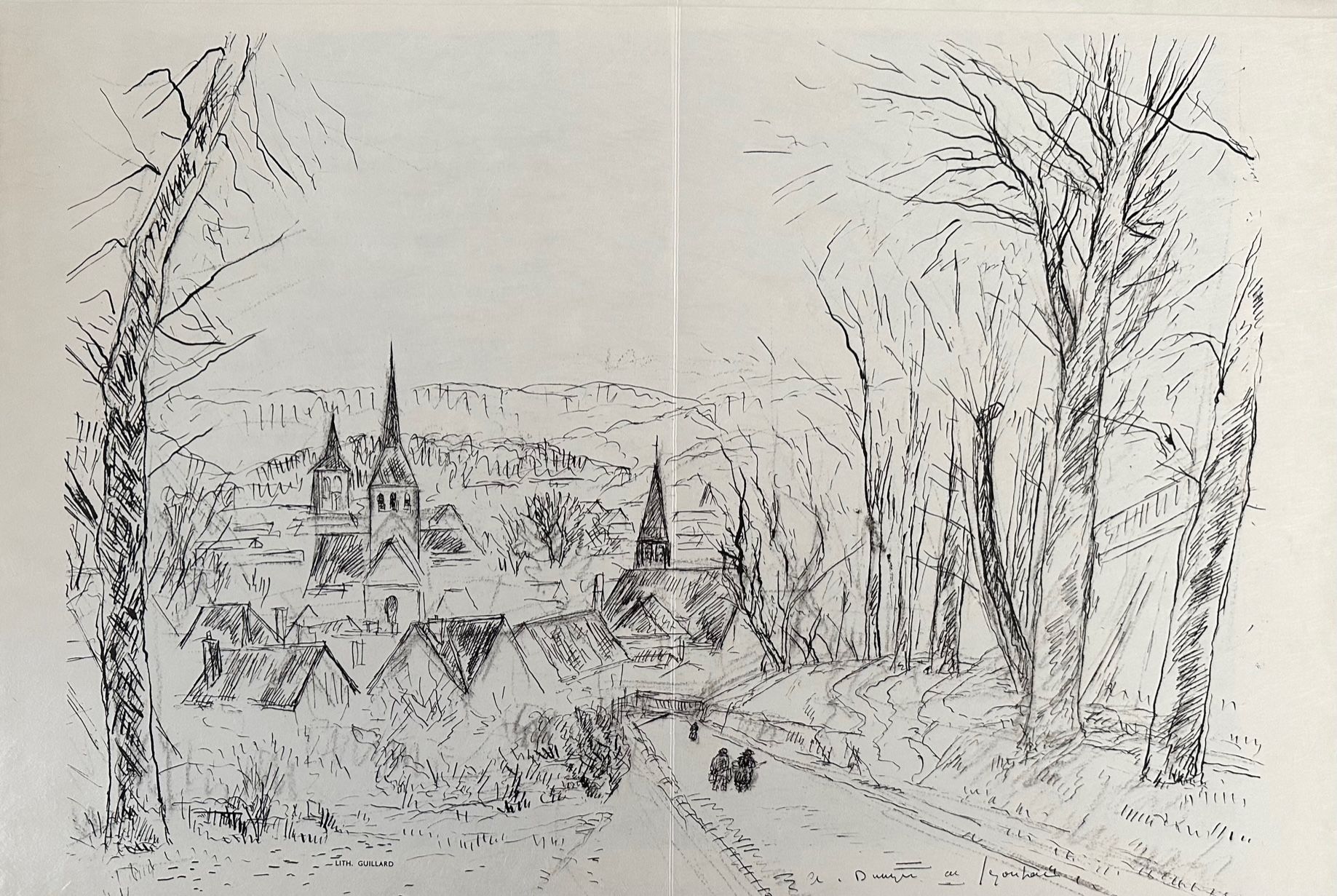 DUNOYER DE SEGONZAC André (1884 - 1974) Lithographie "SANS TITRE",Im Stein unten&hellip;