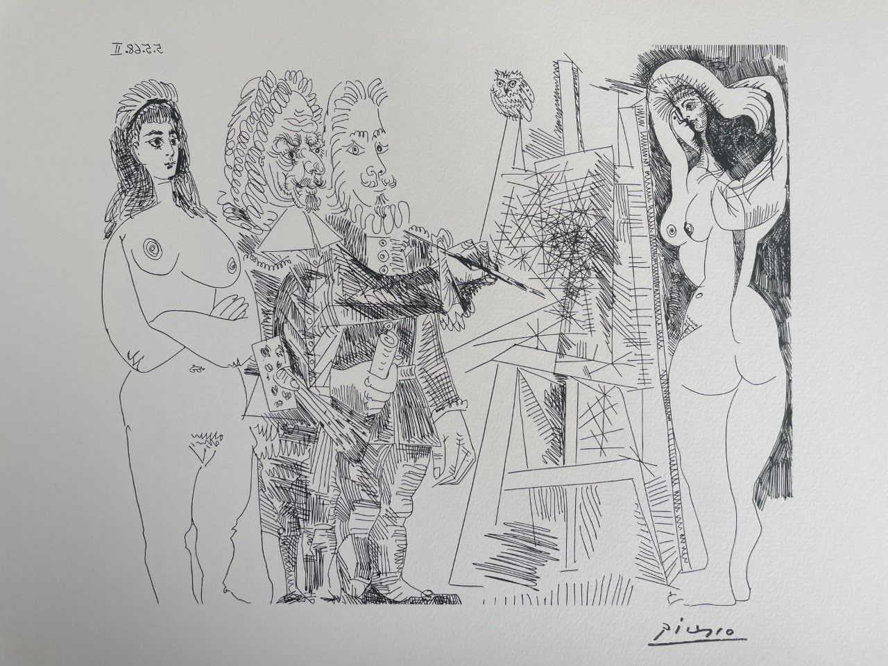 PICASSO Pablo (d'aprés) (1881 - 1973) Lithographie"SANS TITRE",Signée dans la pi&hellip;