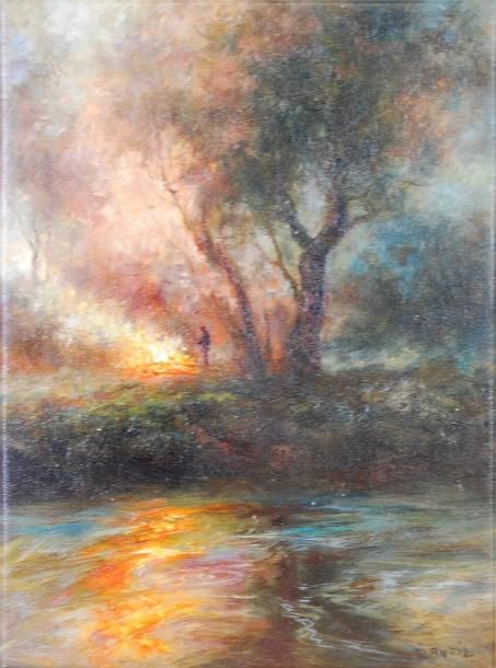 BANTIL NoÎl COUCHER DU SOLEIL
Huile sur toile 40 x 30 cm. Signée en bas à droite&hellip;