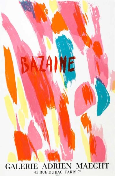 BAZAINE Jean AQUARELLES ET DESSINS
Lithographie 66 x 47 cm. Affiche éditée en 19&hellip;