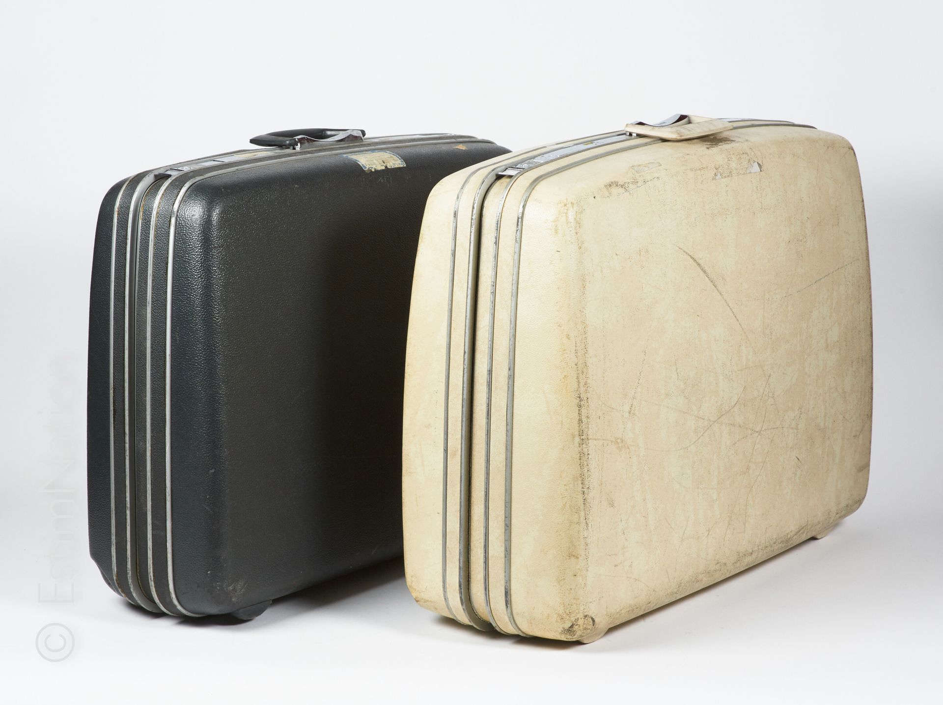 SAMSONITE SILHOUETTE VINTAGE CIRCA 1965/70 DOS maletas compuestas blancas y gris&hellip;