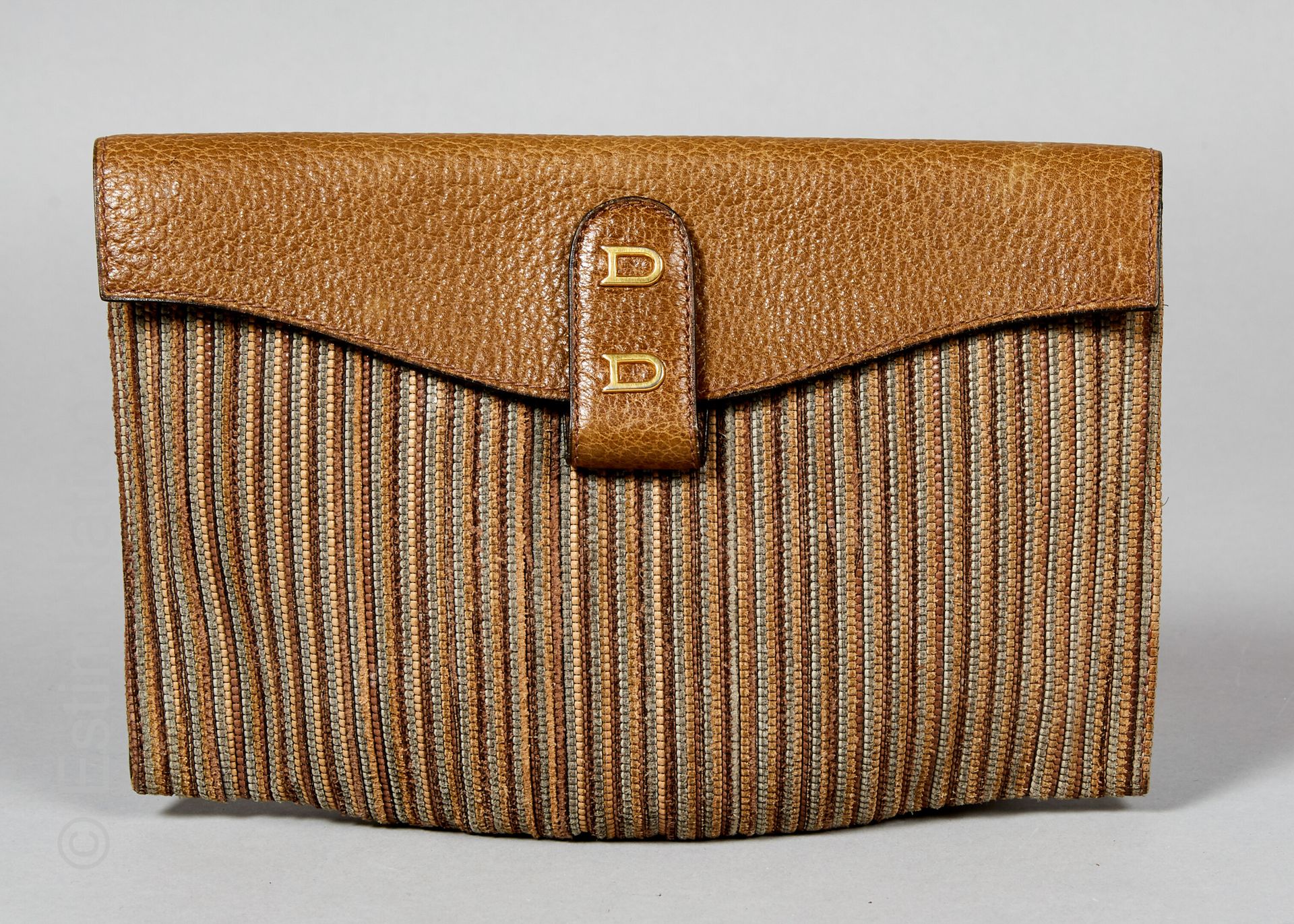 DELVAUX VINTAGE POCKET with flap made of leather stripes in autumnal tones, flap&hellip;