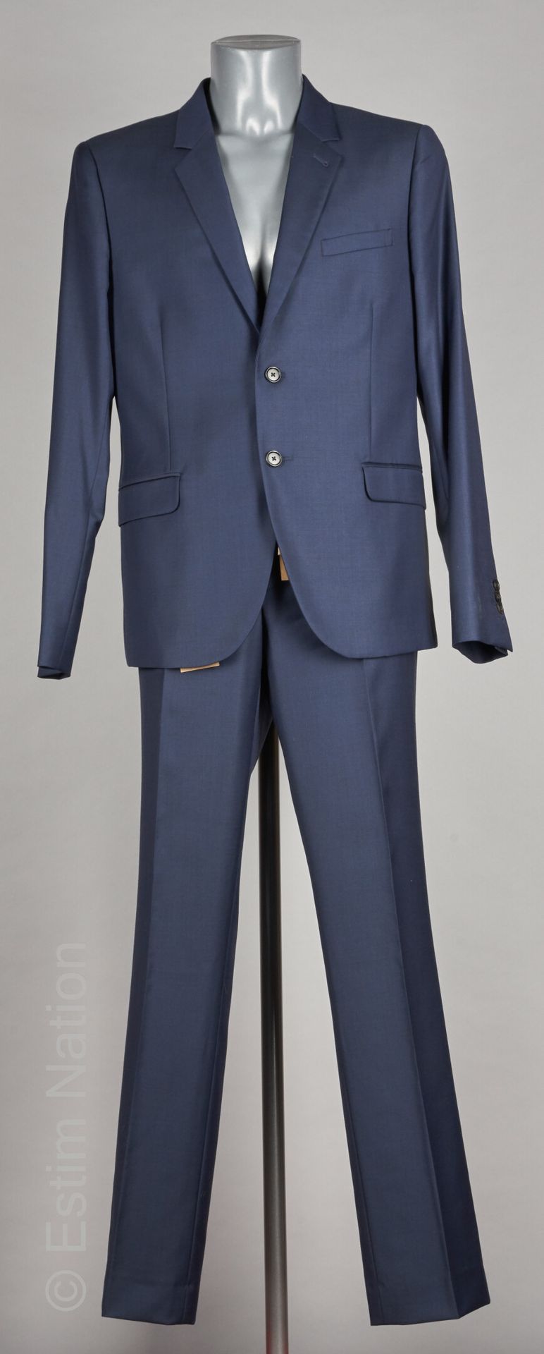 BALIBARIS 冷色羊毛墨水服装，合身外套，直筒修身长裤（S50，长裤S42）（带标签的全新状态）。
