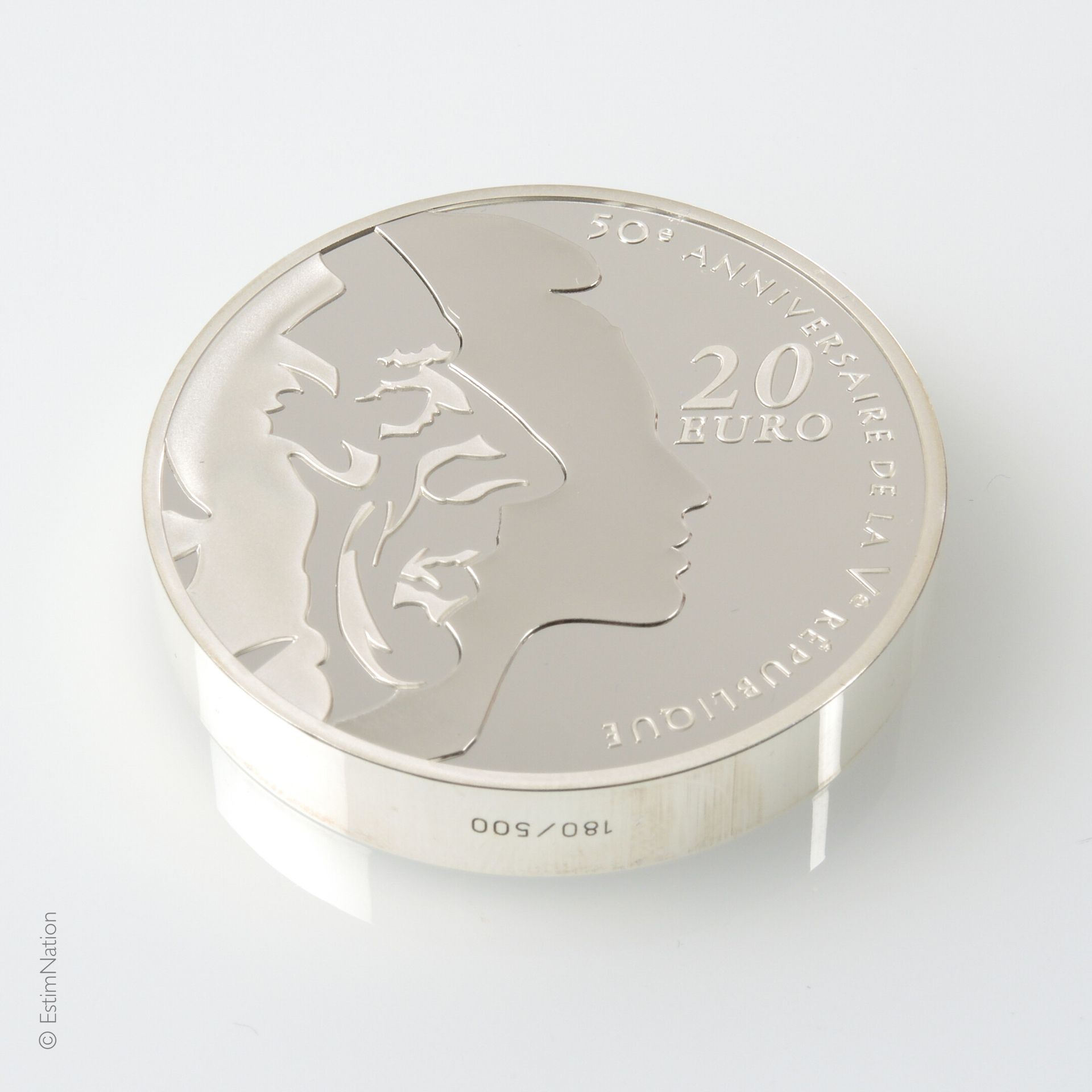 Monnaie de Paris Importante pièce en argent 950/°° de 20 euros présentant La sem&hellip;