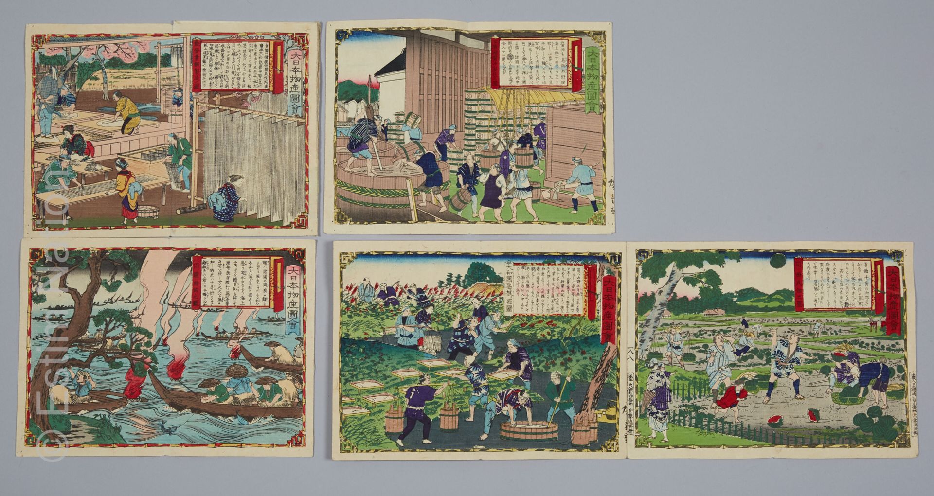 JAPON Utagawa HIROSHIGE III (1842-1894)

Dai Nippon Bussan Zue (Série des produc&hellip;