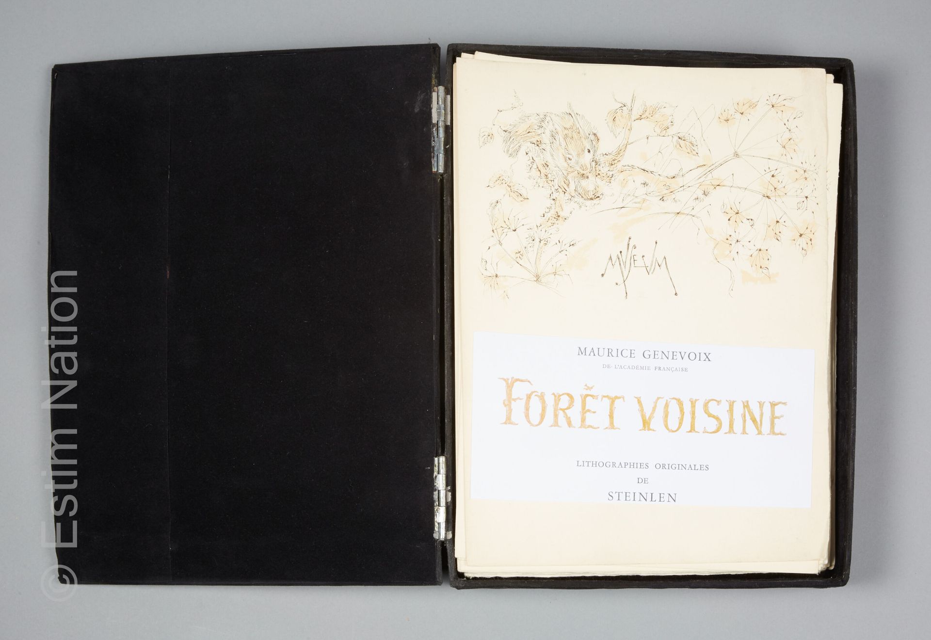 MAURICE GENEVOIX "Forêt voisine"

In folio sous emboitage en velours. Éditions V&hellip;