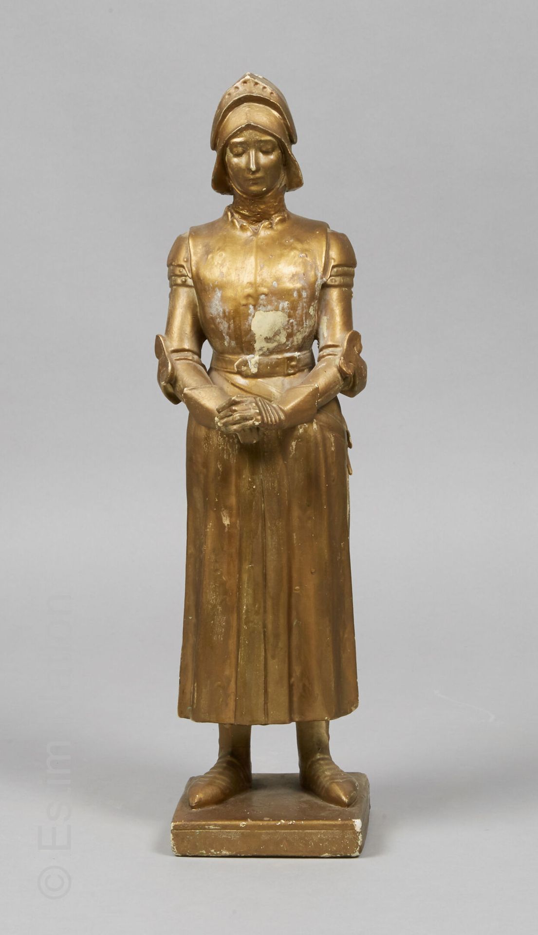 ARTS DECORATIFS - D'EPINAY 在普罗斯珀-德佩内（1836-1914）之后

圣女贞德



表现圣女贞德身着盔甲参加加冕礼的镀金石膏主&hellip;