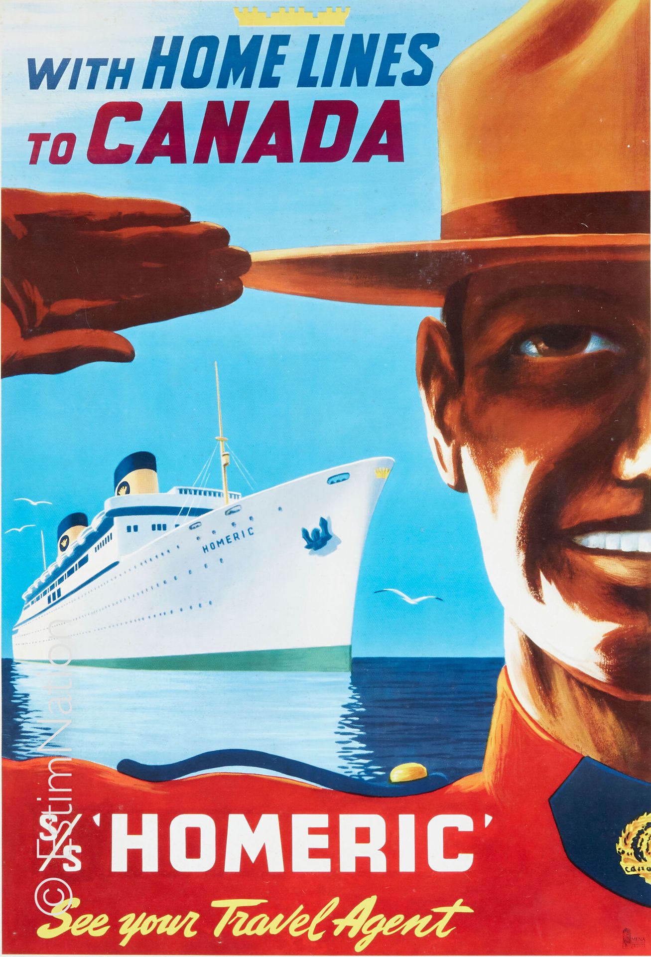 AFFICHES "With Home Lines to Canada, S/S HOMERIC"



Affiche offset, contrecollé&hellip;