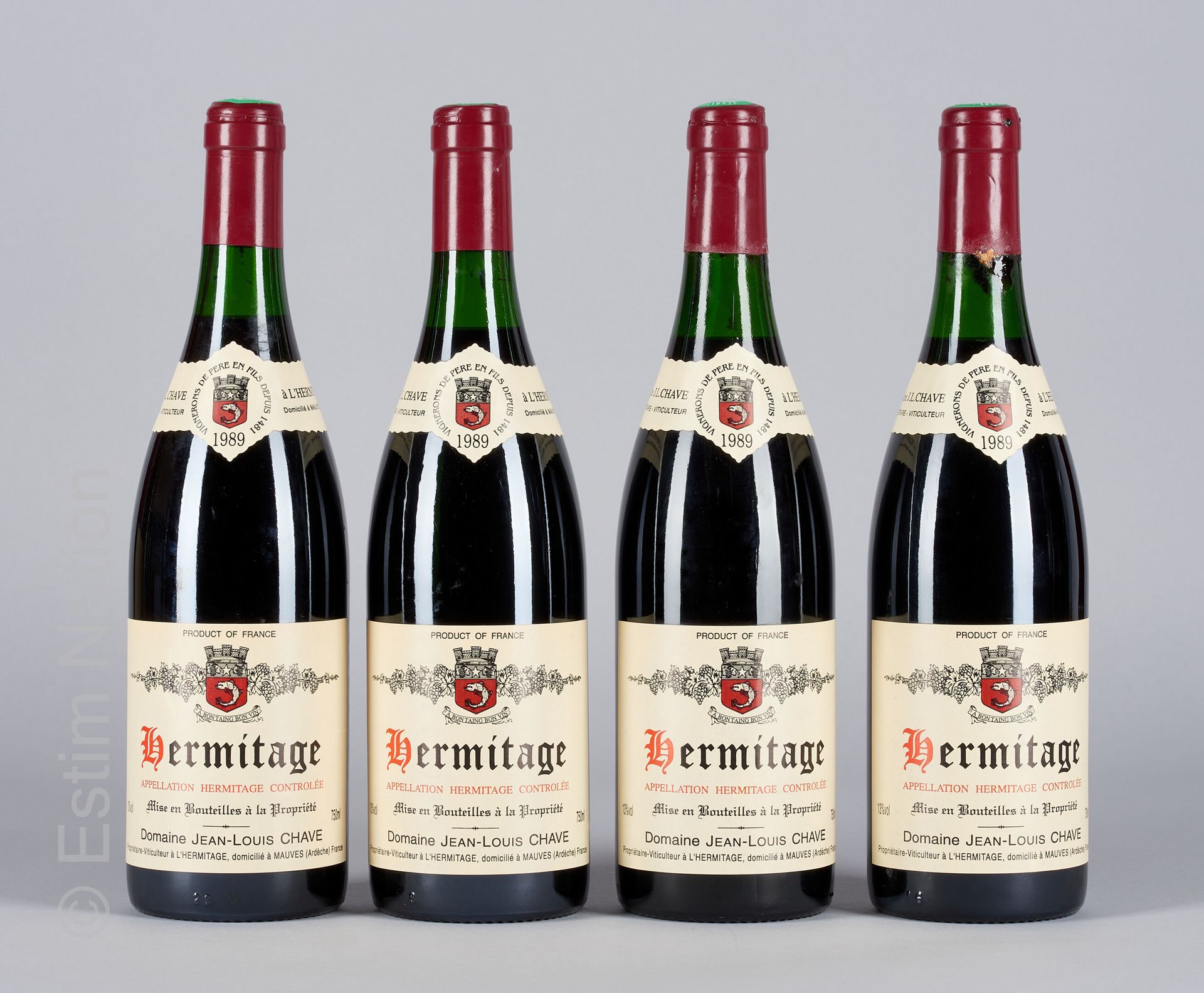 HERMITAGE ROUGE 4 bouteilles HERMITAGE 1989 Jean-Louis Chave

(N. Entre 2,5 et 3&hellip;