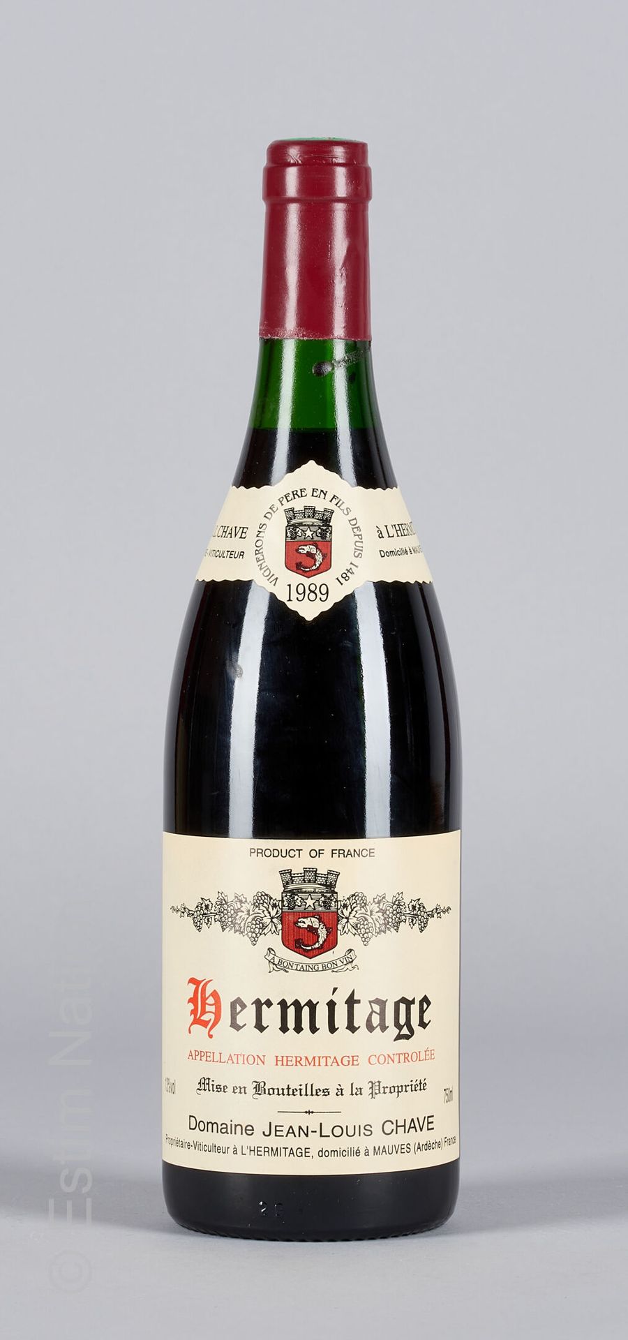 HERMITAGE ROUGE HERMITAGE 1989 Jean-Louis Chave 1瓶

(N. 在2和2.5厘米之间，C. 古老的库鲁尔的痕迹)