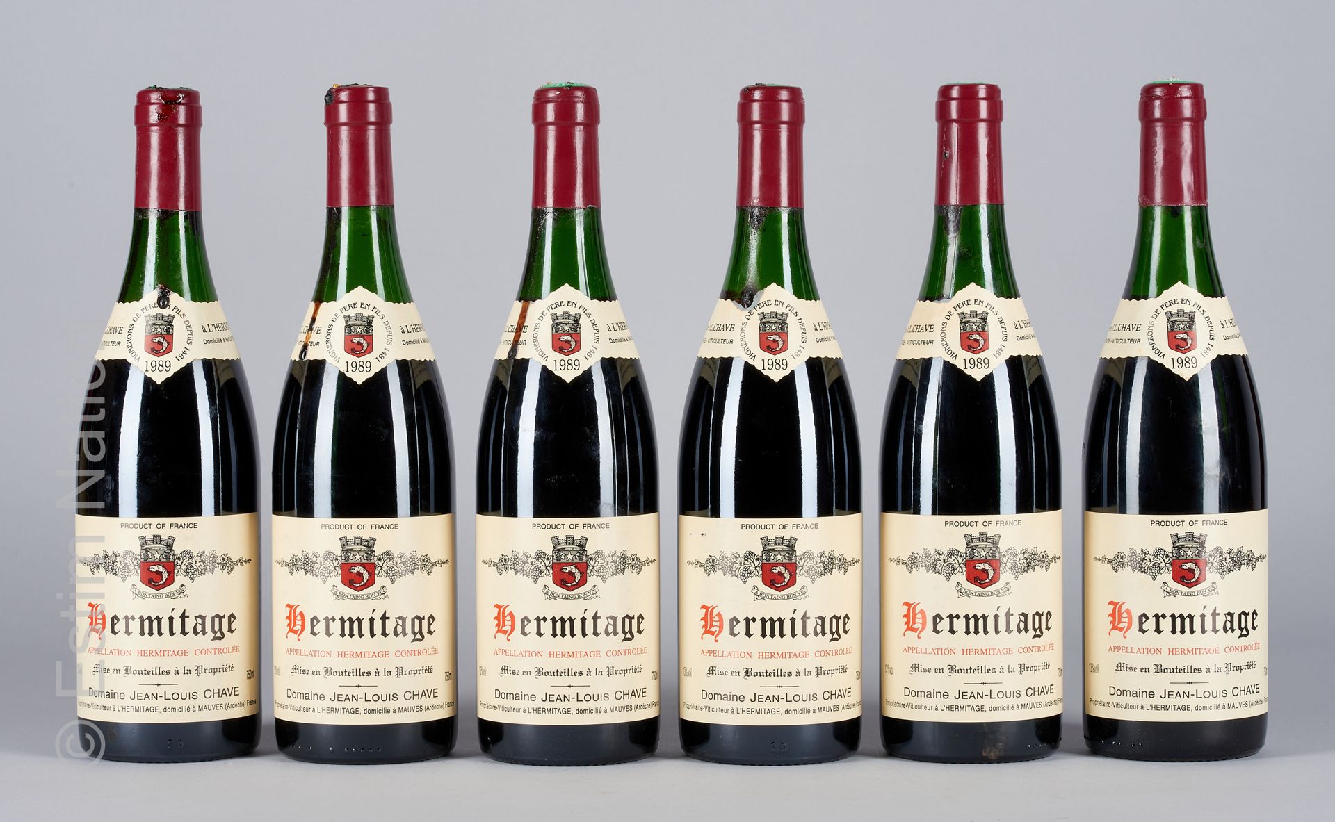 HERMITAGE ROUGE 6 bouteilles HERMITAGE 1989 Jean-Louis Chave

(N. Entre 3,5 et 4&hellip;