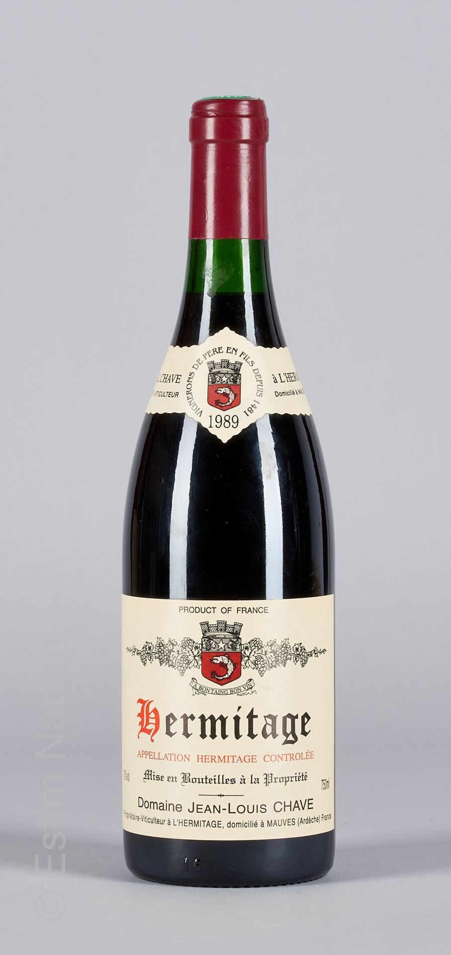 HERMITAGE ROUGE 1 Flasche HERMITAGE 1989 Jean-Louis Chave.

(N. 2 cm, C. Sehr le&hellip;