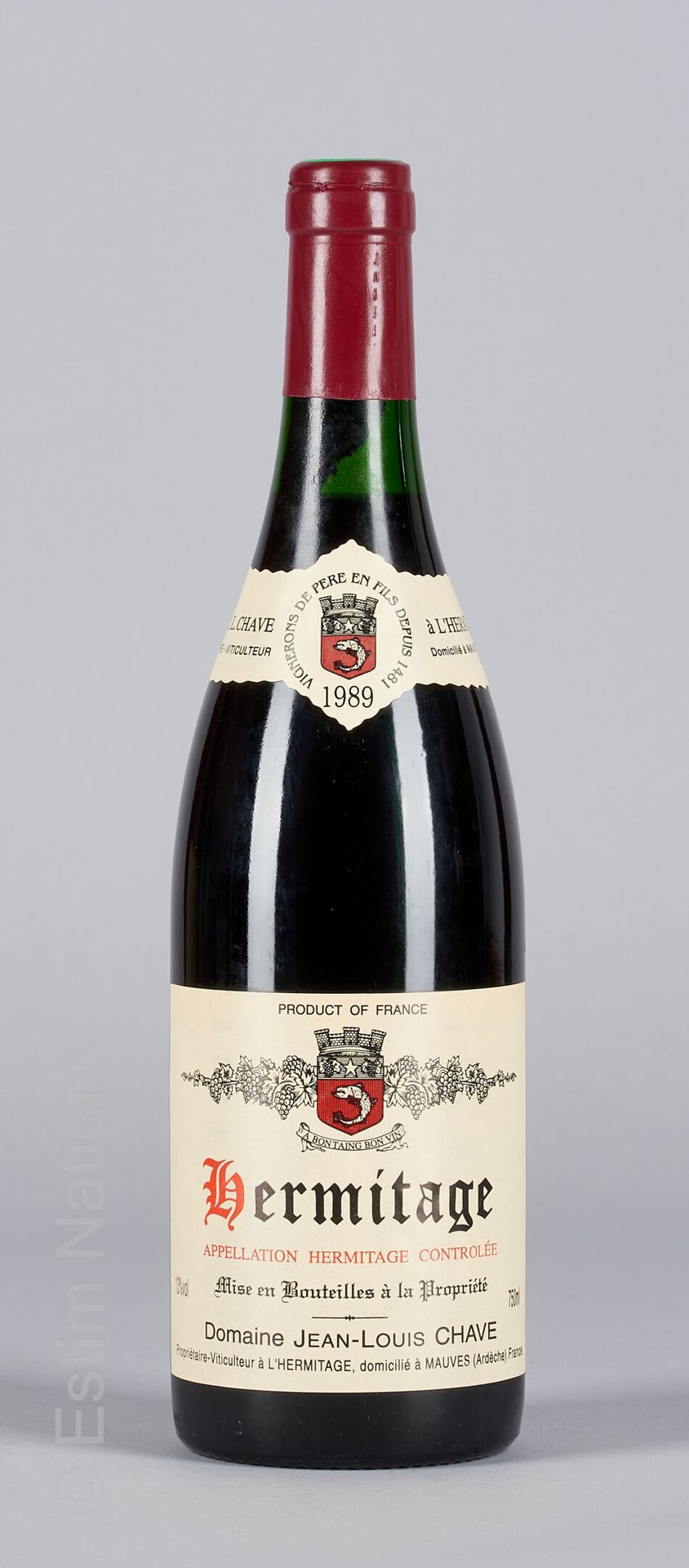 HERMITAGE ROUGE 1 botella HERMITAGE 1989 Jean-Louis Chave

(N. Entre 2 y 2,5cm)