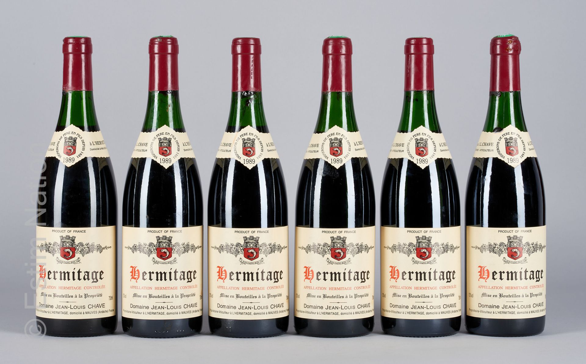 HERMITAGE ROUGE 6 bottles HERMITAGE 1989 Jean-Louis Chave

(N. Between 3.5 and 4&hellip;