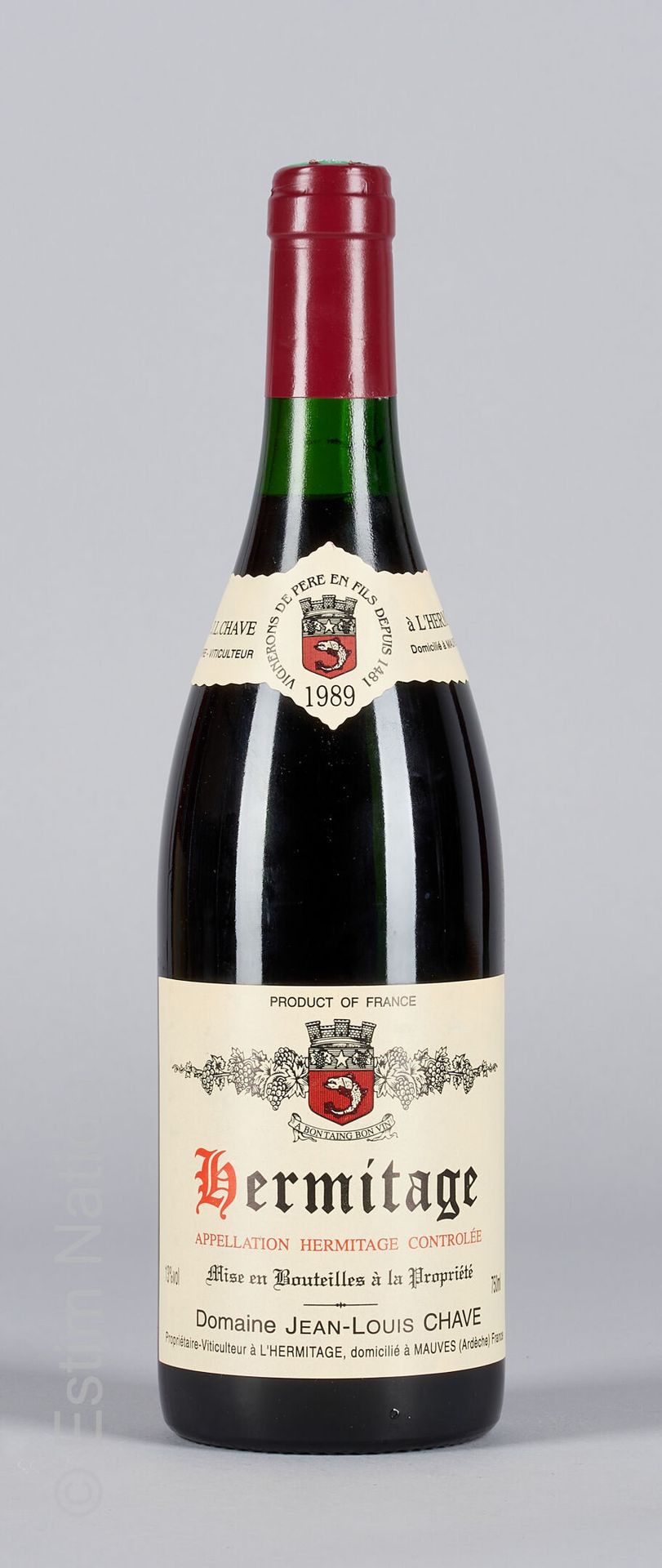 HERMITAGE ROUGE 1 botella HERMITAGE 1989 Jean-Louis Chave

(N. Entre 2 y 2,5cm)