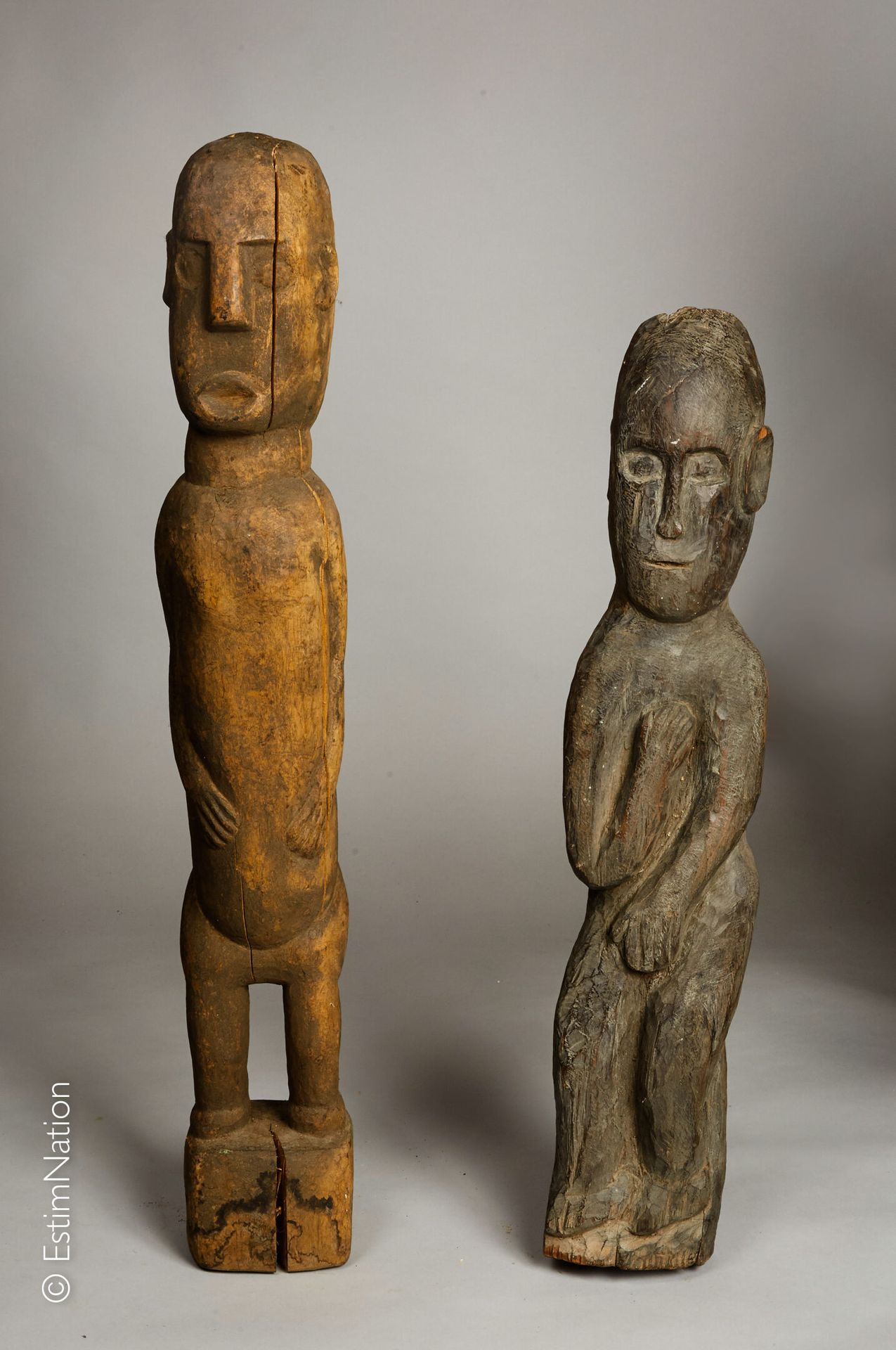 INDONÉSIE 印度尼西亚，不同产地



- 具有自然光泽的木雕主题，表现了一个男人站在那里，一只手放在心脏上，另一只手放在他的性别上。

高度：68厘米&hellip;