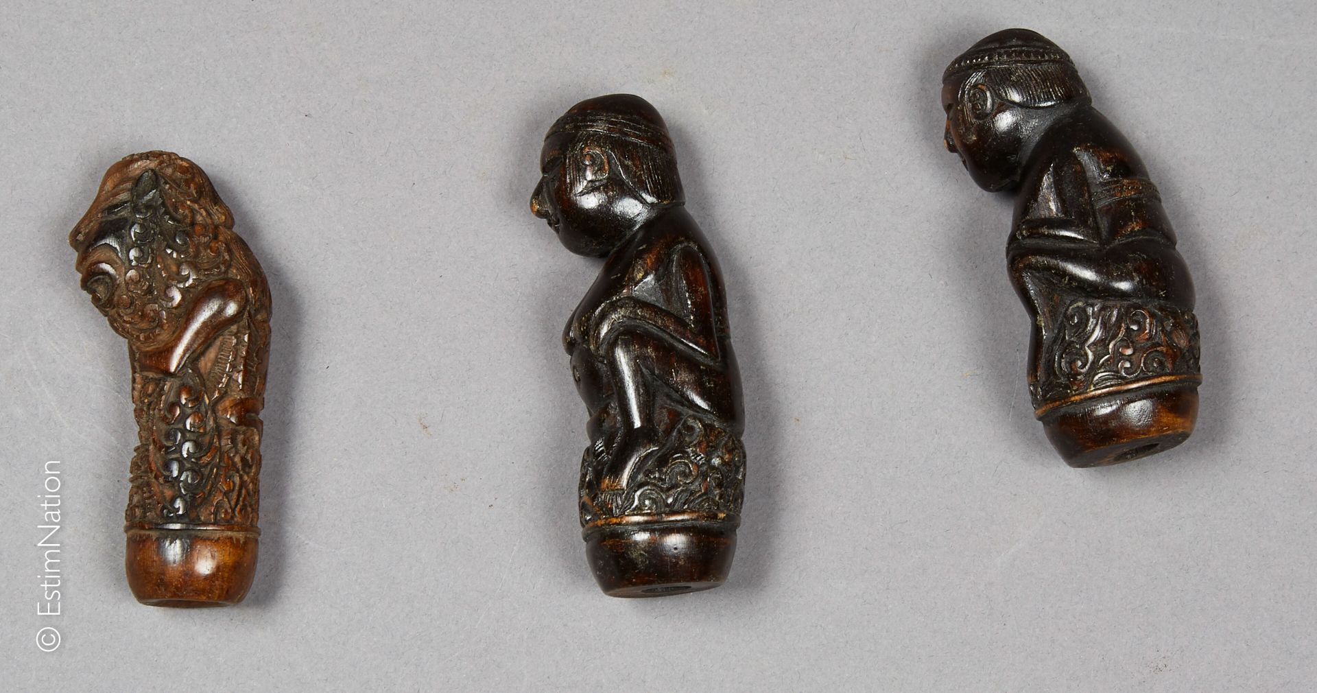 JAVA JAVA 



Meeting of three Kriss handles (Ukiran) in carved and engraved woo&hellip;