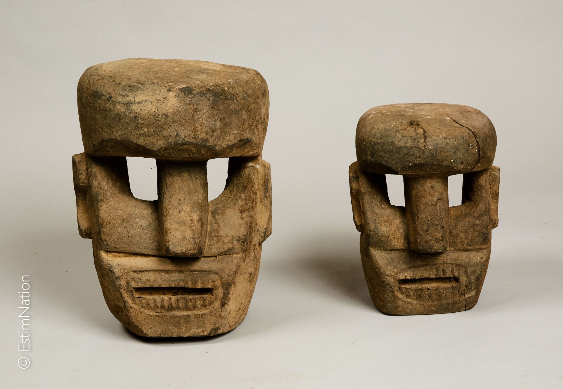 TIMOR TIMOR



Deux masques en bois sculpté et pigments naturels figurant un vis&hellip;
