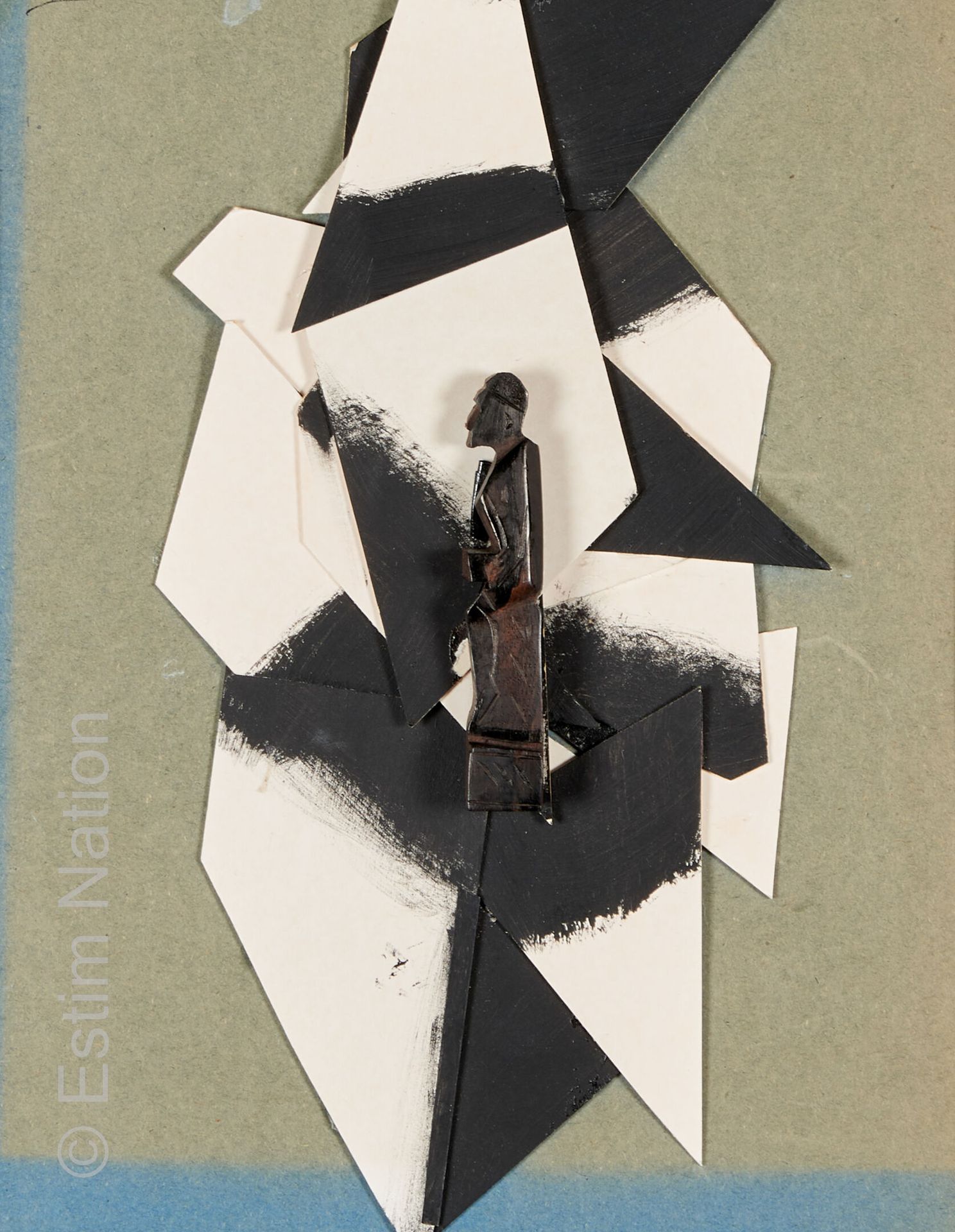 ART CONTEMPORAIN - RAYON Thierry Ferdinand RAYON 

Icon, 巴黎, 2016

剪切纸的拼贴，纸上的木雕主&hellip;