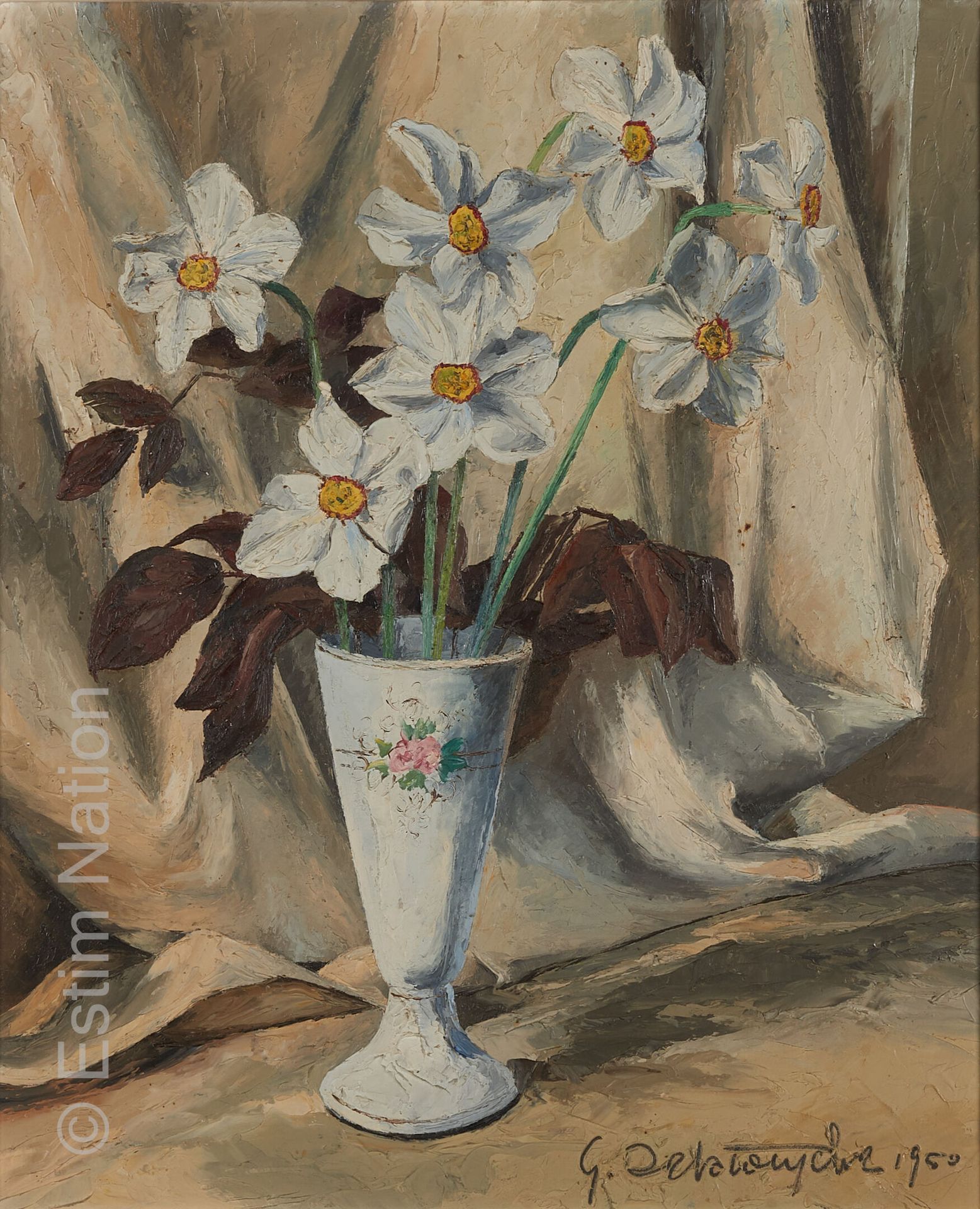 ART DU XXE SIECLE 杰曼-德拉图什(Germain DELATOUSCHE) (1898-1966)

"Narcissus
白花的静物

木板&hellip;